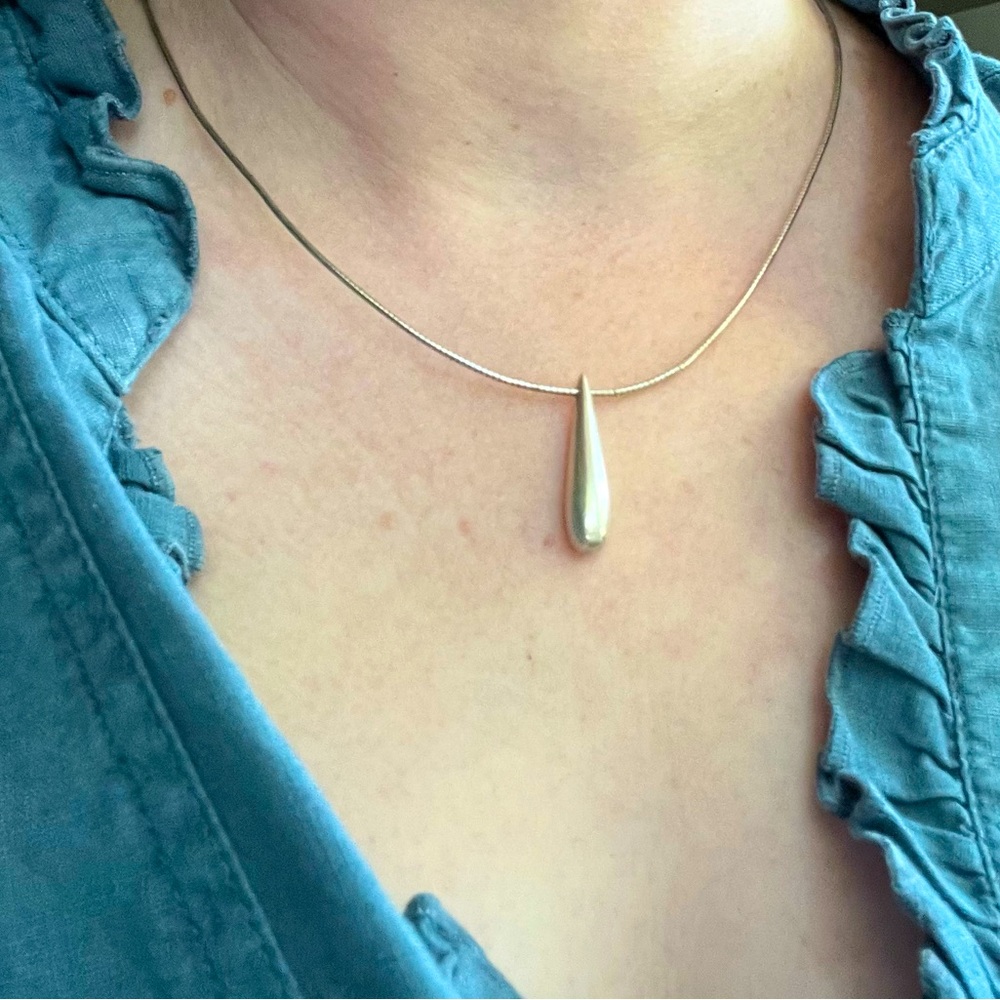 Movado Silver Pendant on Flexible Chain